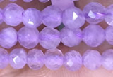 CTG1532 15.5 inches 4mm faceted round lavender amethyst beads