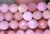 CTG1545 15.5 inches 4mm faceted round pink opal beads wholesale