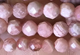 CTG1546 15.5 inches 4mm faceted round rhodochrosite beads wholesale