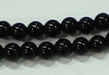 CTG18 15.5 inches 3mm round A grade tiny black agate beads