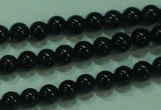 CTG19 15.5 inches 3mm round B grade tiny black agate beads