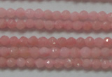 CTG203 15.5 inches 3mm faceted round tiny Chinese pink opal beads