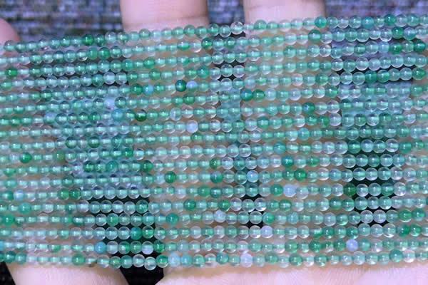 CTG2059 15 inches 2mm,3mm green agate gemstone beads