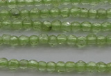 CTG210 15.5 inches 2mm faceted round tiny olive quartz beads