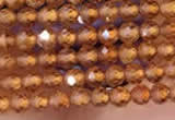 CTG2110 15 inches 2mm faceted round tiny orang garnet beads