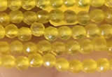 CTG2120 15 inches 2mm,3mm faceted round yellow agate gemstone beads