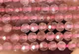 CTG2141 15 inches 2mm,3mm & 4mm faceted round strawberry quartz beads