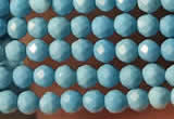 CTG2152 15 inches 2mm,3mm faceted round synthetic turquoise beads