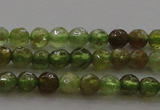 CTG219 15.5 inches 3mm faceted round tiny green garnet beads