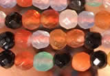 CTG2201 15 inches 2mm,3mm & 4mm faceted round agate gemstone beads