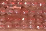 CTG2204 15 inches 2mm,3mm faceted round cherry quartz beads