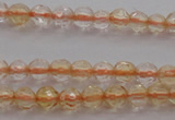 CTG221 15.5 inches 3mm faceted round tiny citrine beads