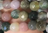 CTG2220 15 inches 2mm,3mm & 4mm faceted round Indian agate beads