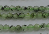 CTG224 15.5 inches 3mm faceted round tiny green rutilated quartz beads