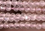 CTG2248 15 inches 2mm faceted round rose quartz beads