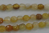 CTG226 15.5 inches 3mm faceted round tiny yellow botswana agate beads