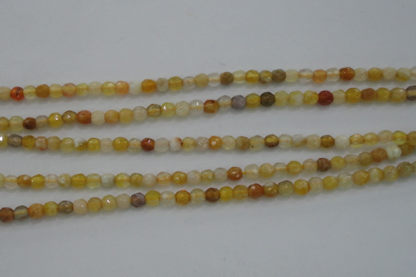 CTG226 15.5 inches 3mm faceted round tiny yellow botswana agate beads