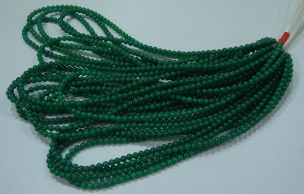 CTG25 15.5 inches 4mm round tiny green agate beads wholesale