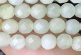 CTG2516 15.5 inches 4mm faceted round jade beads wholesale