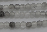 CTG253 15.5 inches 3mm round tiny cloudy quartz beads wholesale