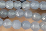 CTG2530 15.5 inches 4mm faceted round agate beads wholesale