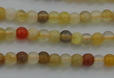 CTG263 15.5 inches 3mm round tiny yellow botswana agate beads wholesale