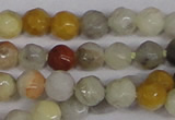 CTG300 15.5 inches 3mm faceted round ting crazy lace agate beads