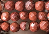 CTG3554 15.5 inches 4mm faceted round red jasper beads