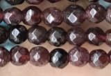 CTG3593 15.5 inches 4mm faceted round garnet beads wholesale