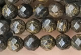 CTG3594 15.5 inches 4mm faceted round bronzite beads wholesale