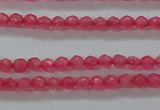 CTG402 15.5 inches 2mm faceted round tiny dyed candy jade beads