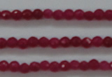 CTG403 15.5 inches 2mm faceted round tiny dyed candy jade beads