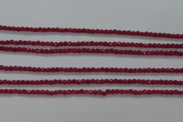 CTG403 15.5 inches 2mm faceted round tiny dyed candy jade beads