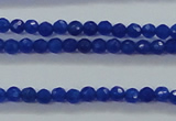 CTG412 15.5 inches 2mm faceted round tiny dyed candy jade beads