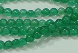 CTG42 15.5 inches 2mm round grade A tiny green agate beads wholesale