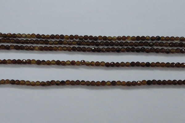 CTG425 15.5 inches 2mm faceted round tiny agate gemstone beads