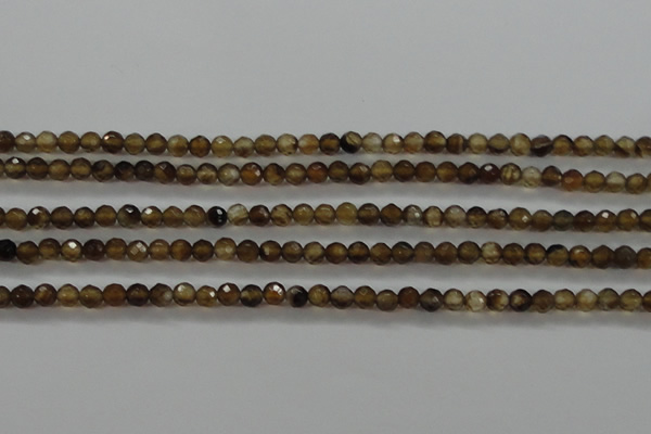 CTG427 15.5 inches 3mm faceted round tiny agate gemstone beads