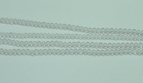 CTG44 15.5 inches 2mm round tiny white crystal beads wholesale