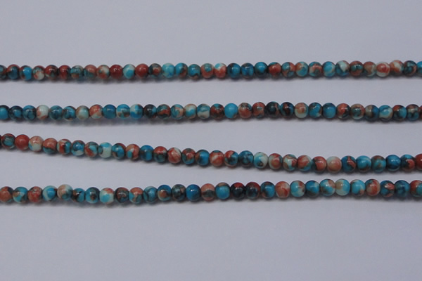 CTG450 15.5 inches 3mm round tiny dyed rain flower stone beads