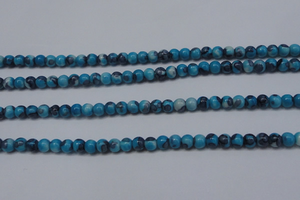 CTG454 15.5 inches 3mm round tiny dyed rain flower stone beads