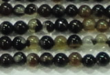 CTG46 15.5 inches 2mm round tiny black agate beads wholesale