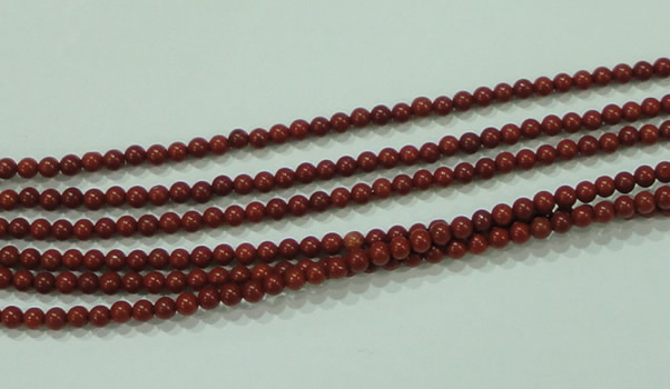 CTG48 15.5 inches 2mm round tiny red brick beads wholesale