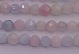 CTG505 15.5 inches 4mm faceted round tiny morganite beads