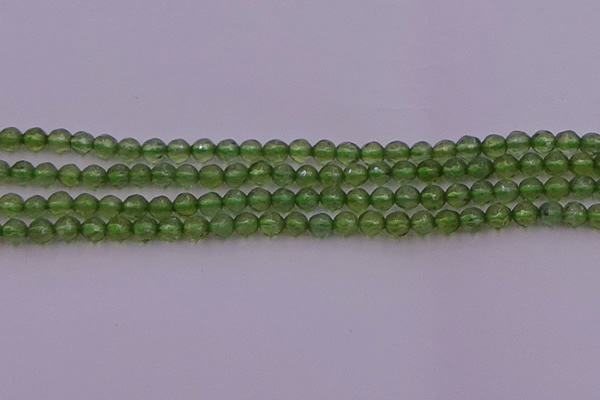 CTG512 15.5 inches 4mm faceted round tiny green apatite beads