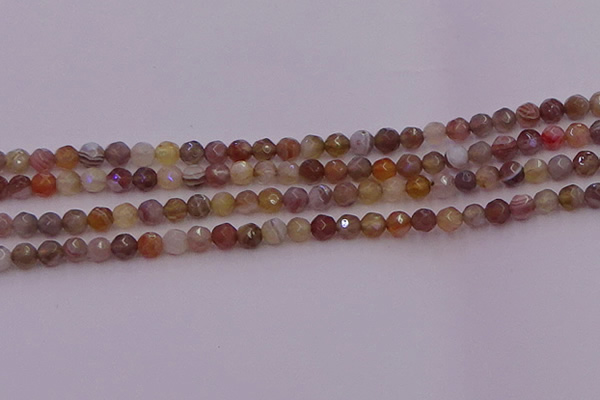 CTG514 15.5 inches 4mm faceted round tiny botswana agate beads