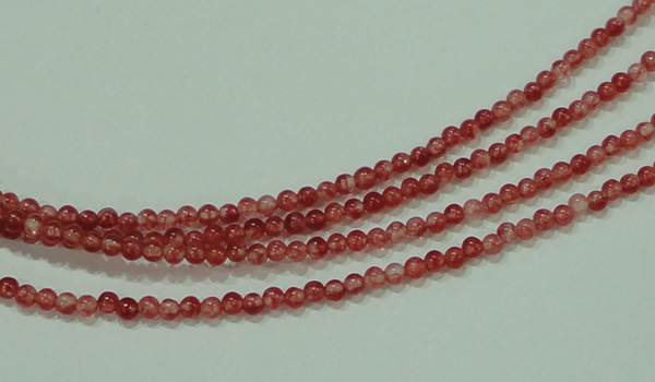 CTG59 15.5 inches 2mm round tiny dyed white jade beads wholesale