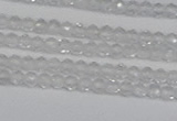 CTG600 15.5 inches 2mm faceted round white crystal beads