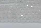 CTG604 15.5 inches 3mm faceted round white moonstone beads