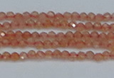 CTG609 15.5 inches 2mm faceted round golden sunstone beads