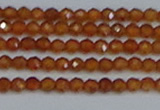 CTG616 15.5 inches 3mm faceted round orange garnet beads